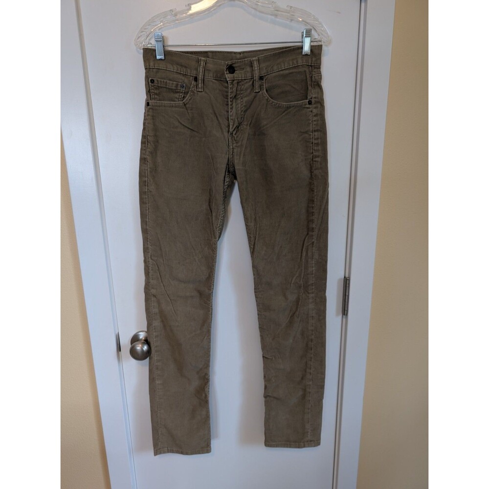 Levi's 511 Men's Slim Tan Corduroy Pants Size 29x32 Straight Leg Taper Stretch